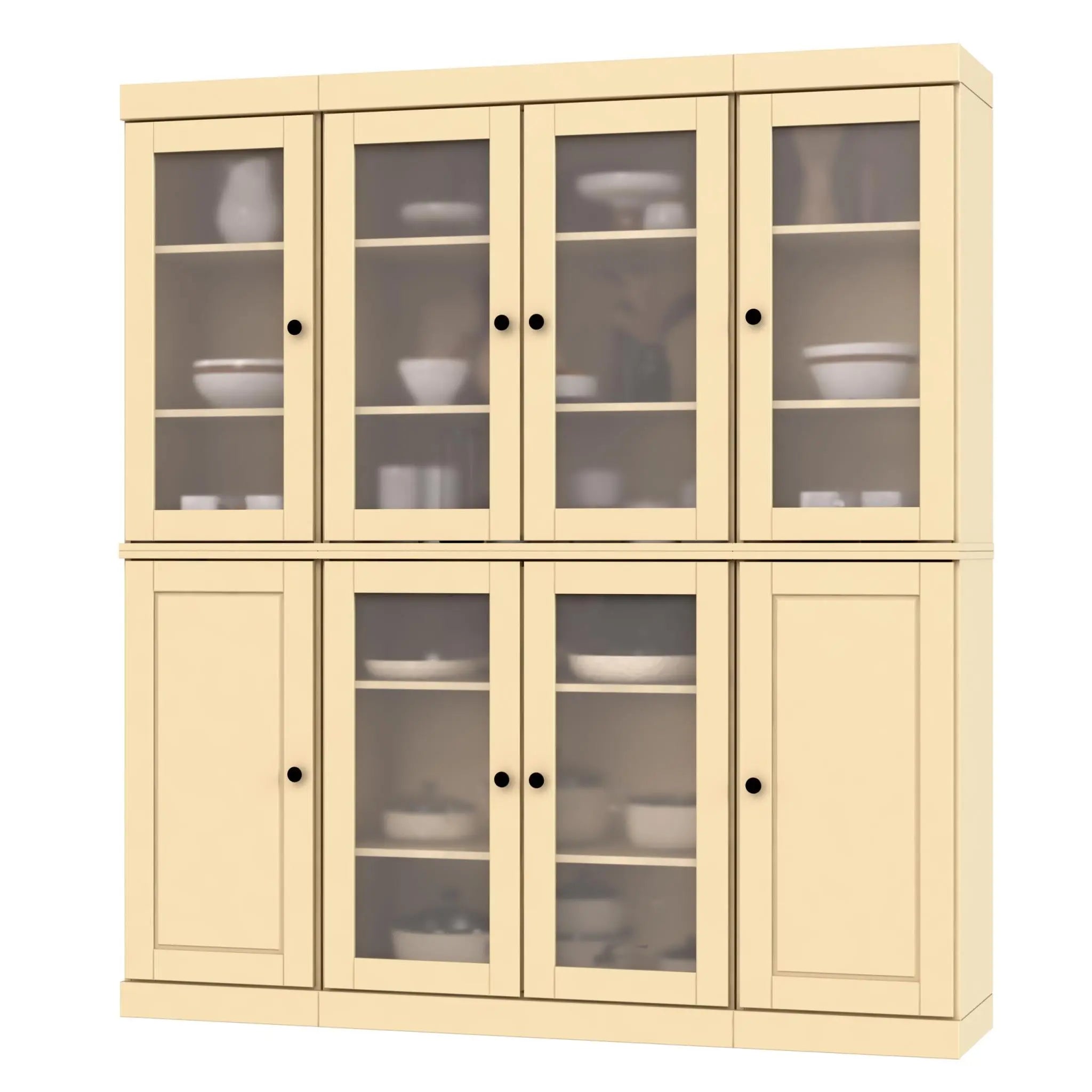 72" Yellow Solid Wood 8 Pantry Or Storage Closet Homeroots Kitchen & Dining