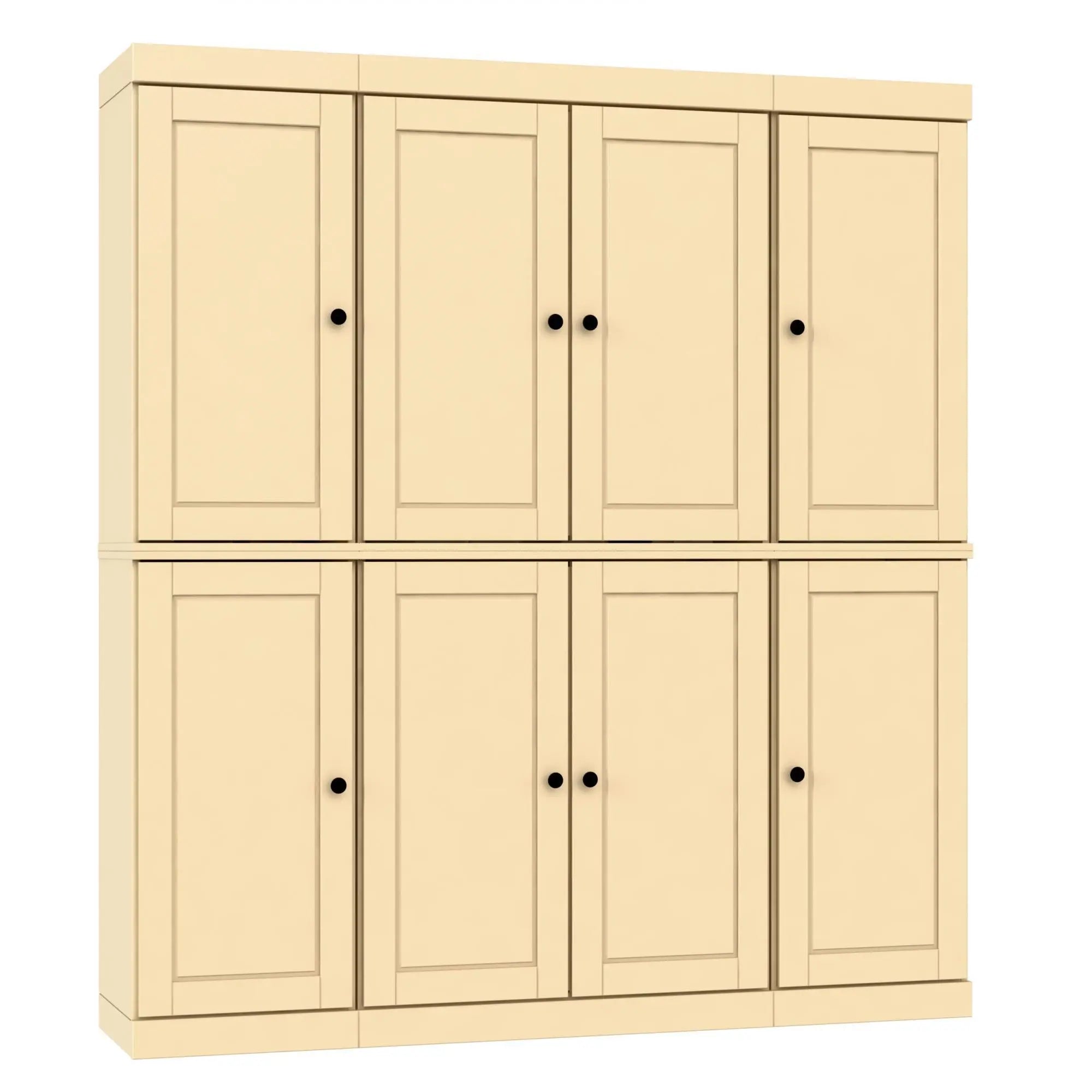 72" Yellow Solid Wood 8 Two Drawer Pantry Or Storage Closet Homeroots Kitchen & Dining