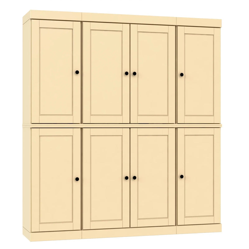 72" Yellow Solid Wood 8 Two Drawer Pantry Or Storage Closet Homeroots Kitchen & Dining