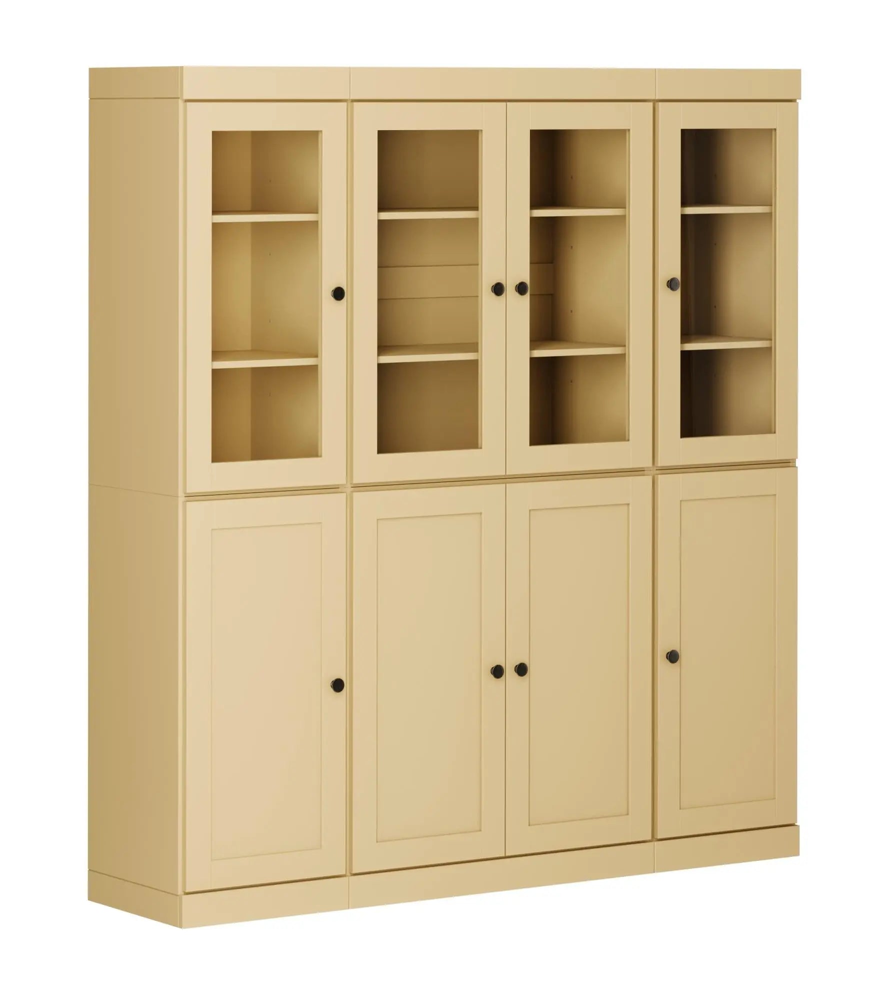 72" Yellow Solid Wood 8 Two Drawer Pantry Or Storage Closet Homeroots Kitchen & Dining