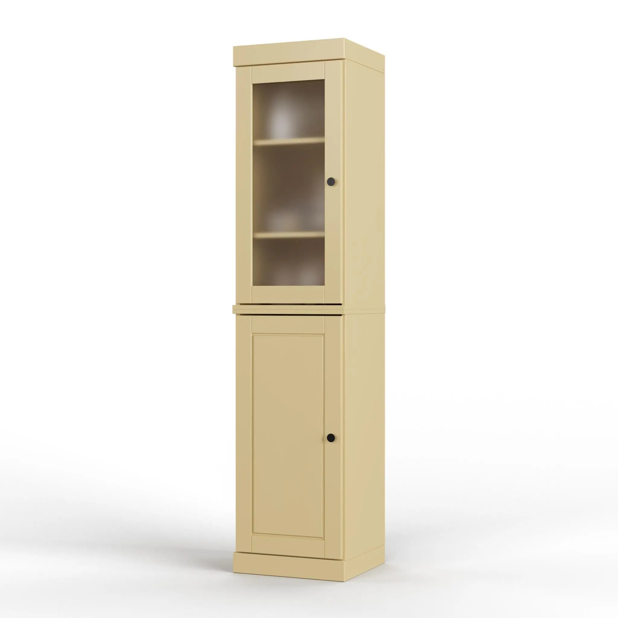 72" Yellow Solid Wood Two Door Pantry Or Storage Closet Homeroots Kitchen & Dining