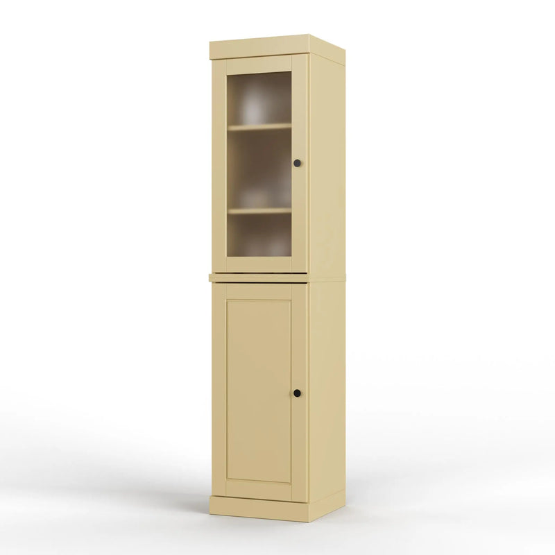 72" Yellow Solid Wood Two Door Pantry Or Storage Closet Homeroots Kitchen & Dining