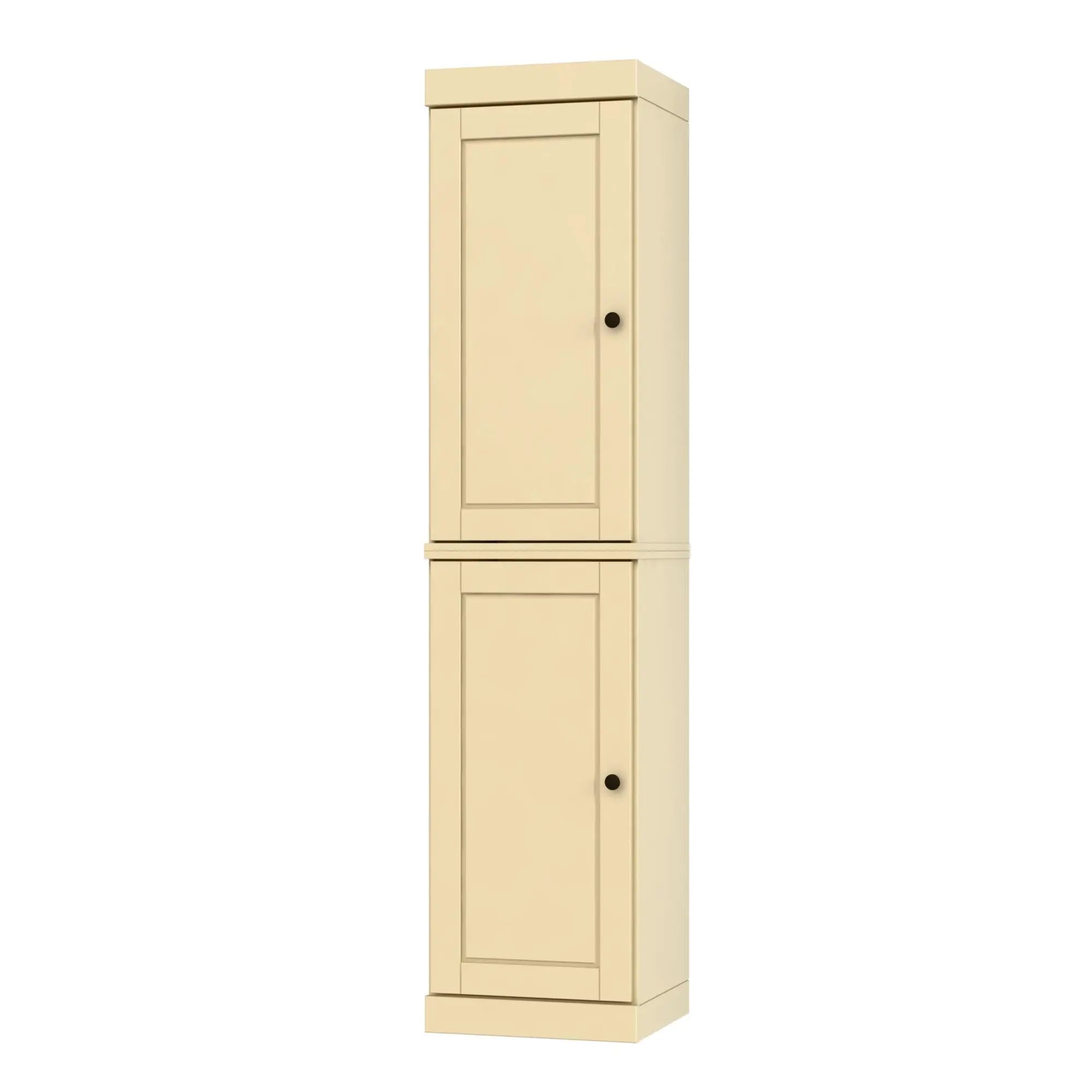 72" Yellow Solid Wood Two Door Pantry Or Storage Closet Homeroots Kitchen & Dining
