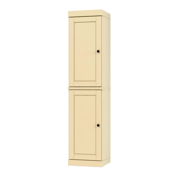 72" Yellow Solid Wood Two Door Pantry Or Storage Closet Homeroots Kitchen & Dining