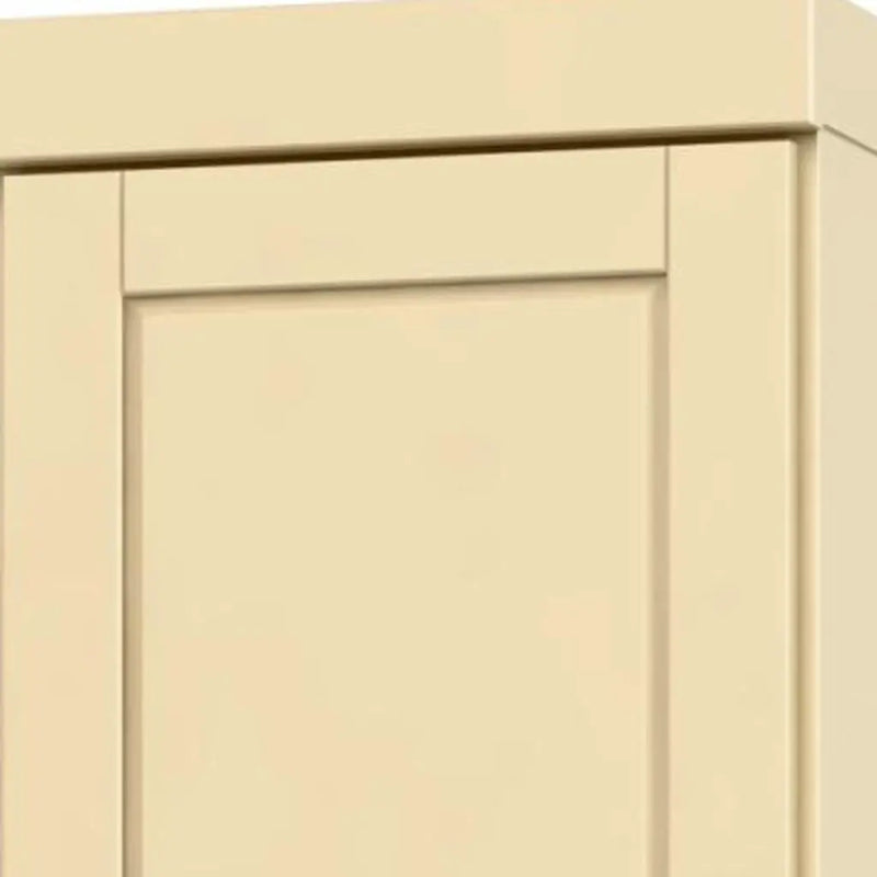 72" Yellow Solid Wood Two Door Pantry Or Storage Closet Homeroots Kitchen & Dining