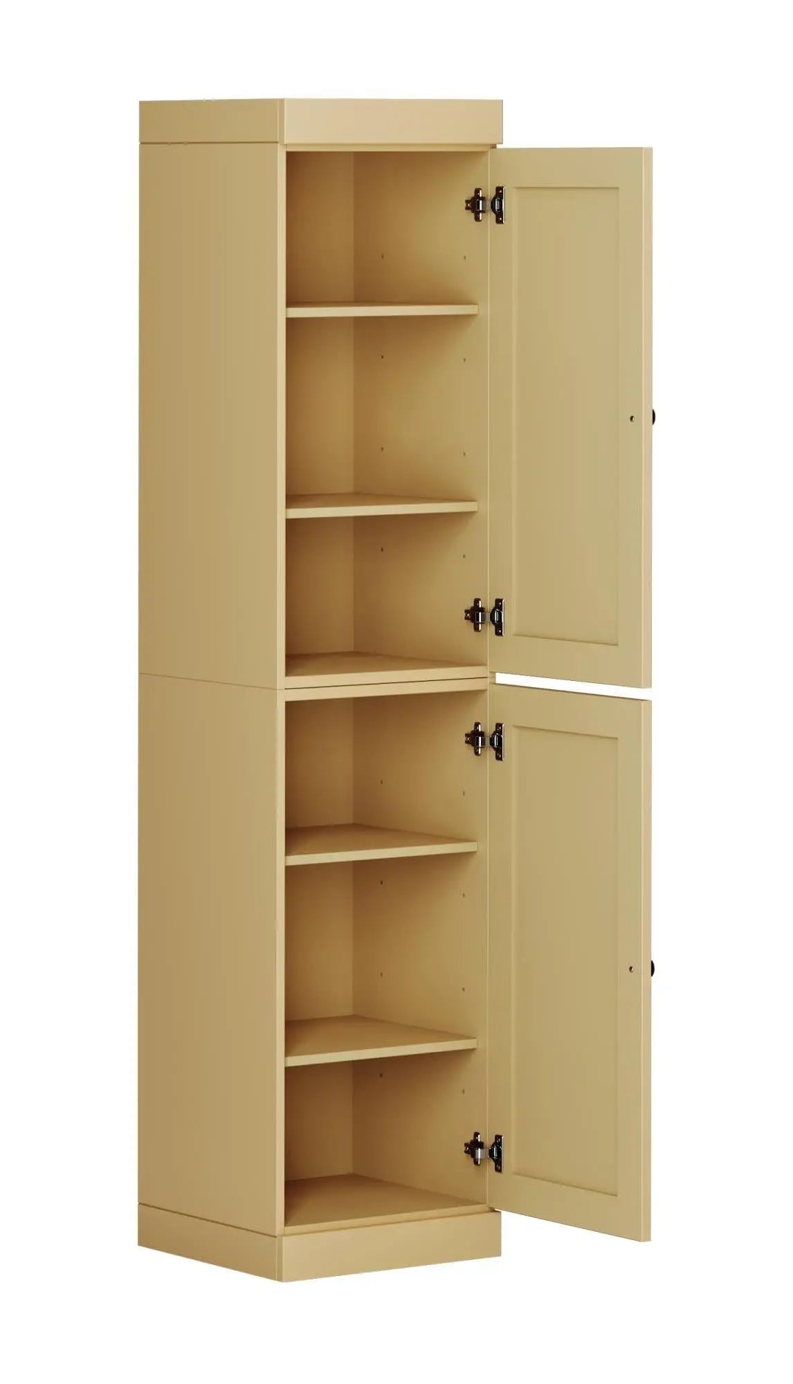 72" Yellow Solid Wood Two Door Pantry Or Storage Closet Homeroots Kitchen & Dining