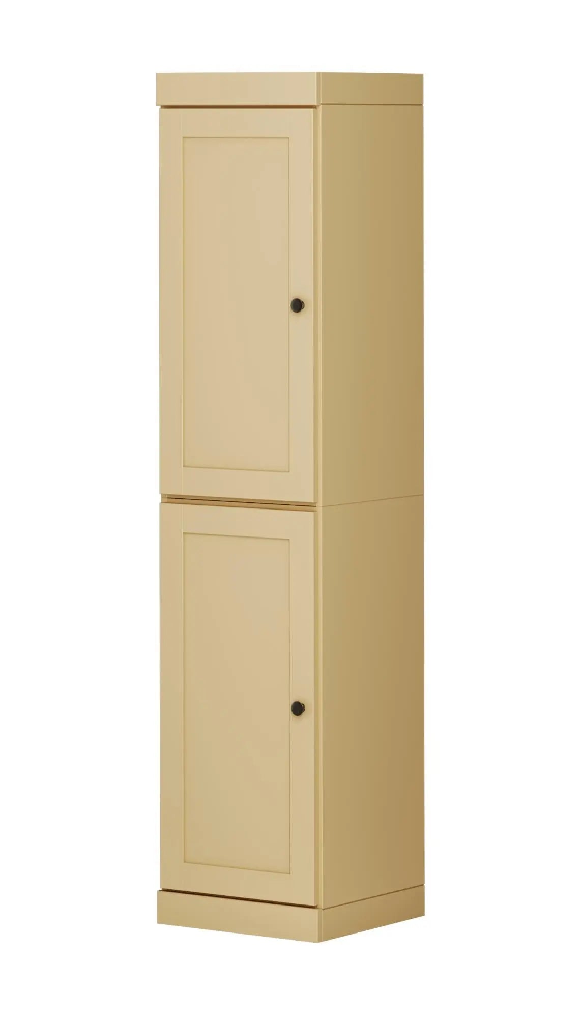 72" Yellow Solid Wood Two Door Pantry Or Storage Closet Homeroots Kitchen & Dining