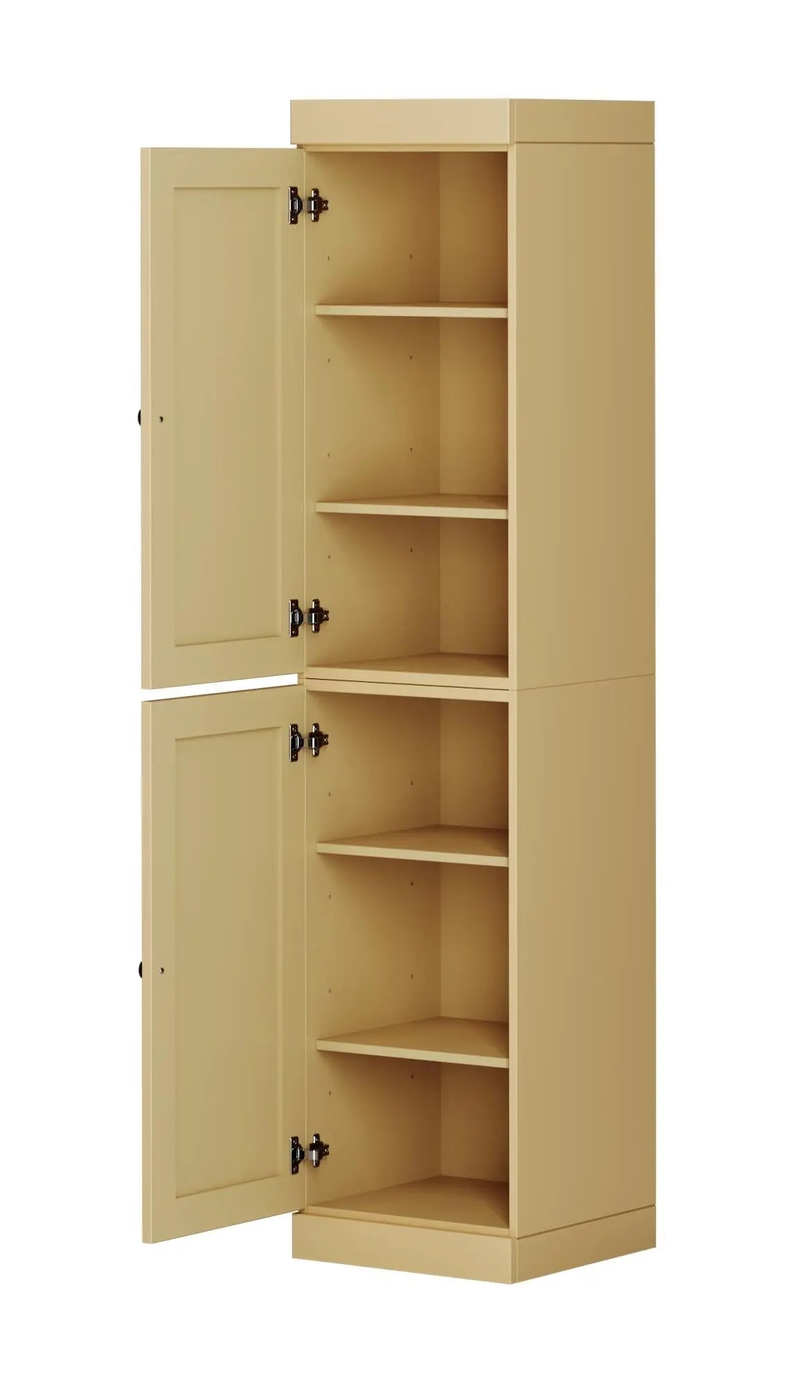 72" Yellow Solid Wood Two Door Pantry Or Storage Closet Homeroots Kitchen & Dining