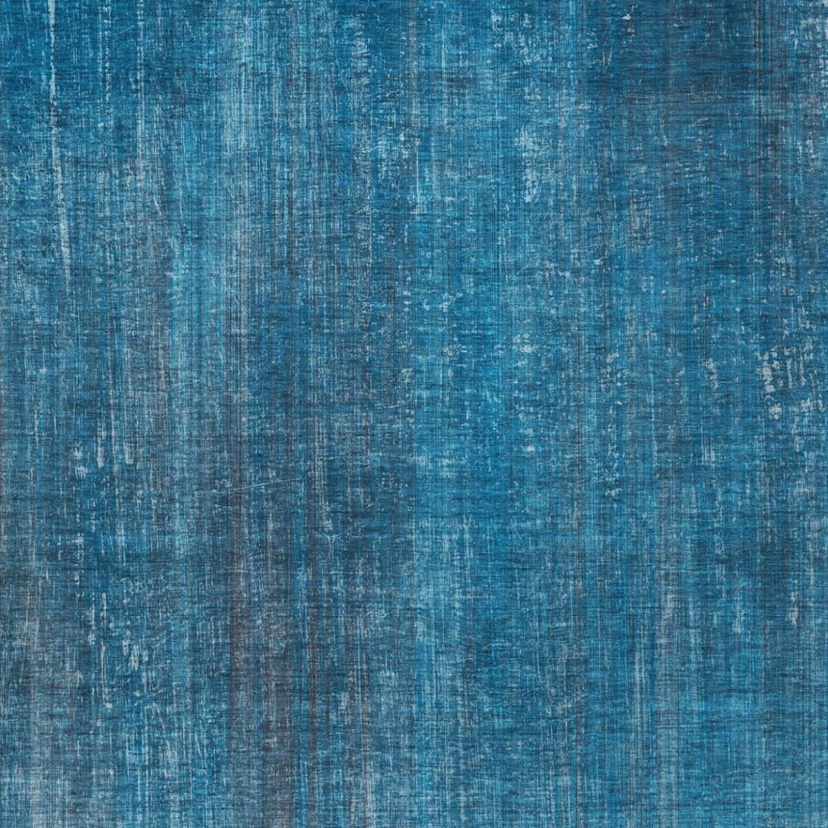 5' X 8' Blue And Gray Striped Shag Washable Area Rug With UV Protection - Home & Garden