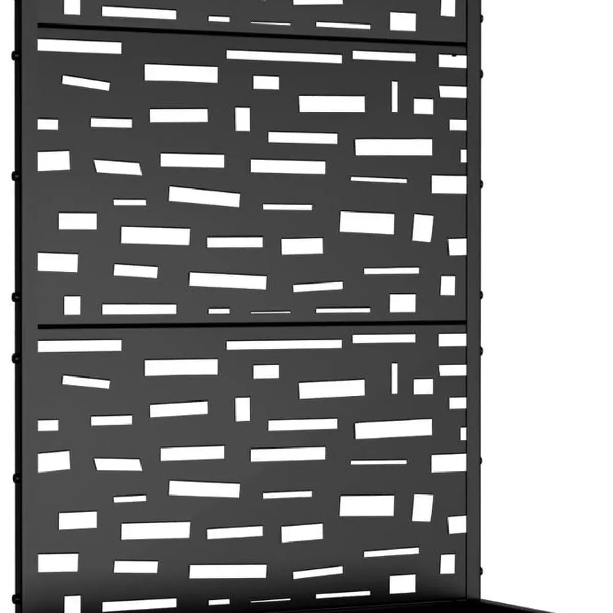 73" X 35" Black Geometric Galvanized Metal Rectangular Planter Box Homeroots Outdoor