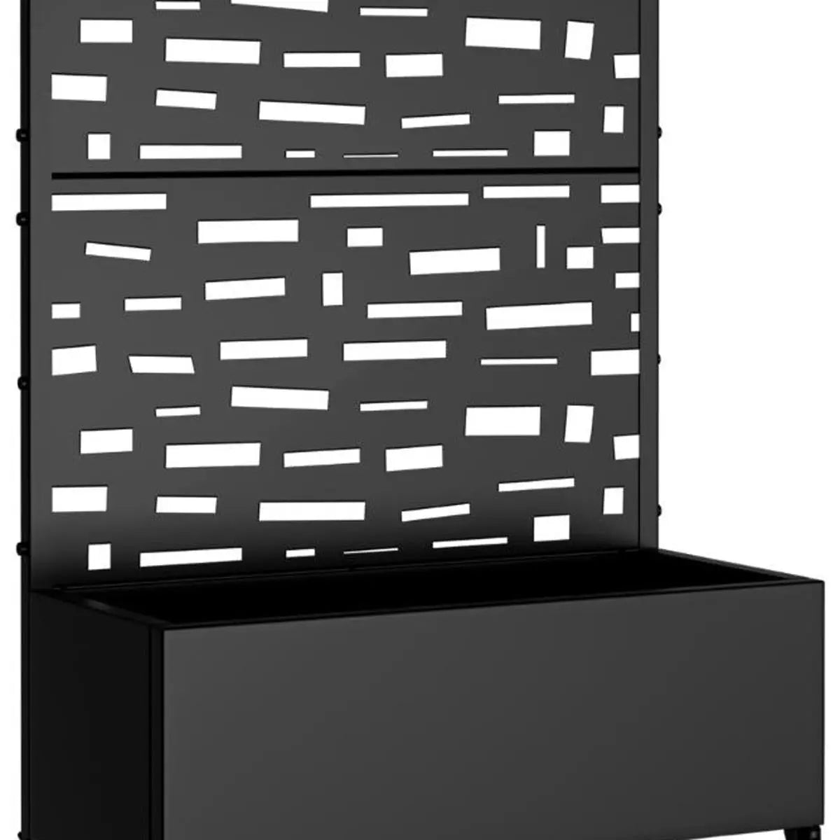 73" X 35" Black Geometric Galvanized Metal Rectangular Planter Box Homeroots Outdoor