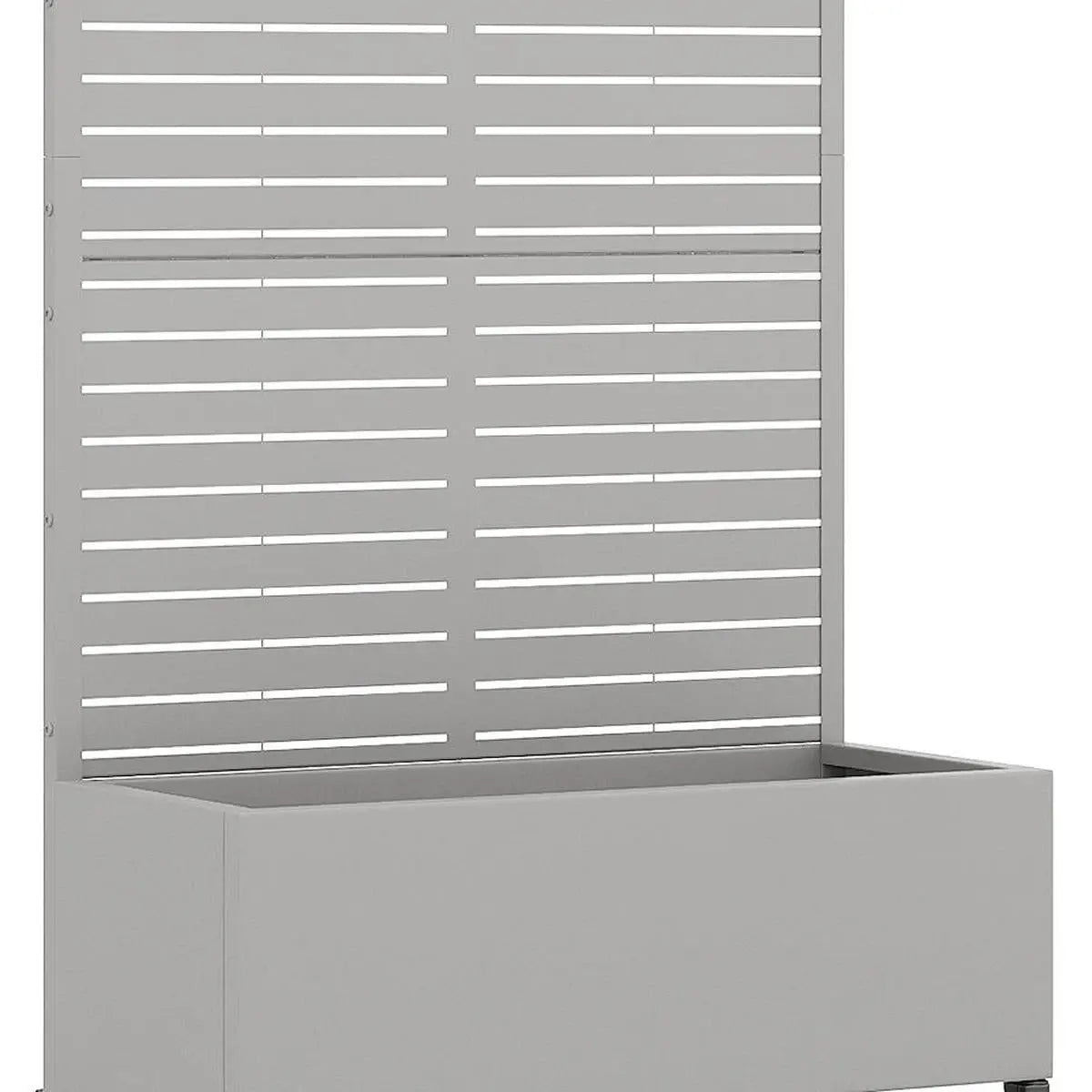 73" X 35" Gray Striped Galvanized Metal Rectangular Planter Box Homeroots Outdoor