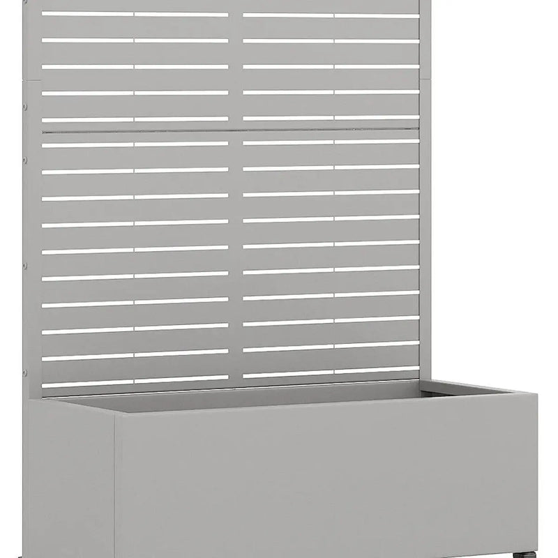 73" X 35" Gray Striped Galvanized Metal Rectangular Planter Box Homeroots Outdoor