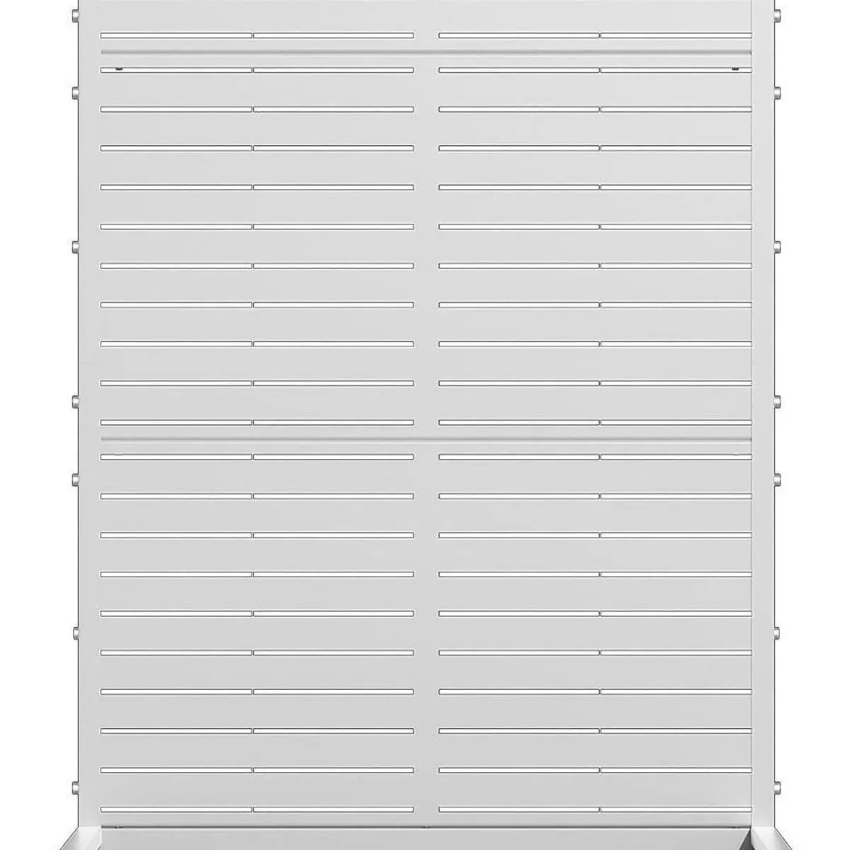 73" X 35" White Striped Galvanized Metal Rectangular Planter Box Homeroots Outdoor