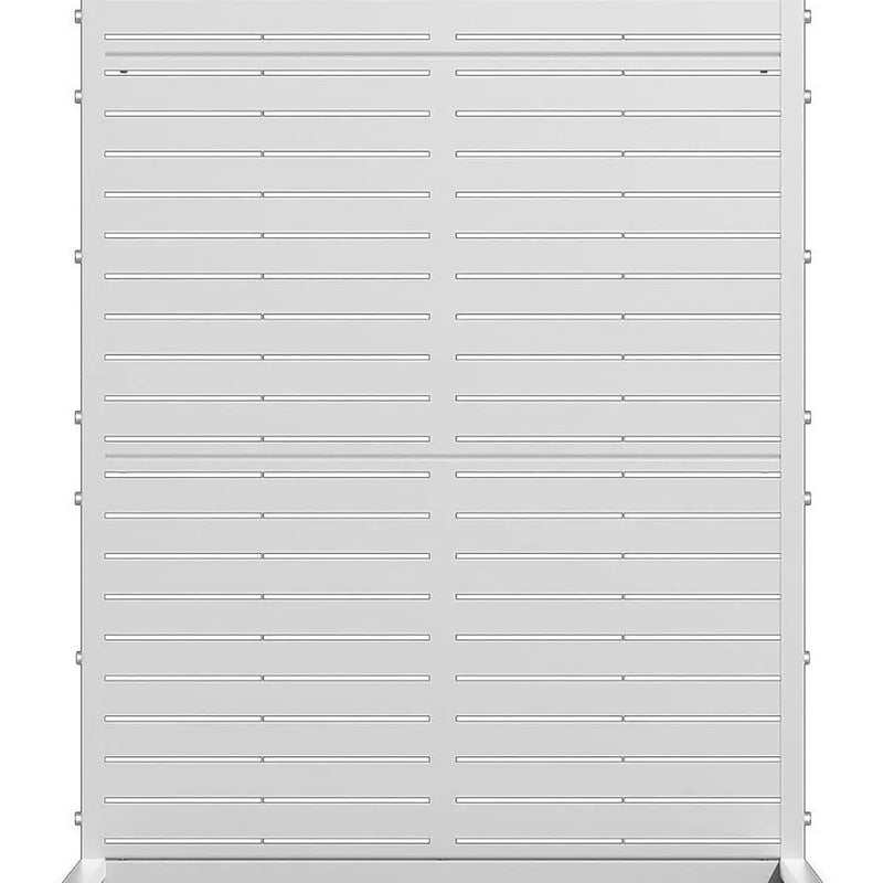 73" X 35" White Striped Galvanized Metal Rectangular Planter Box Homeroots Outdoor