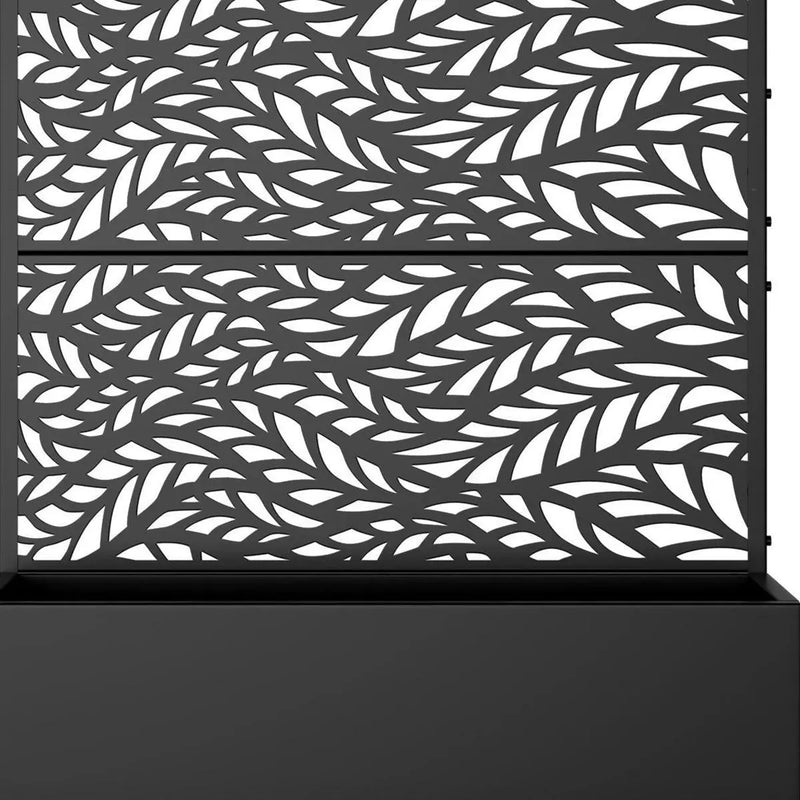 73" X 47" Black Botanical Galvanized Metal Rectangular Planter Box Homeroots Outdoor