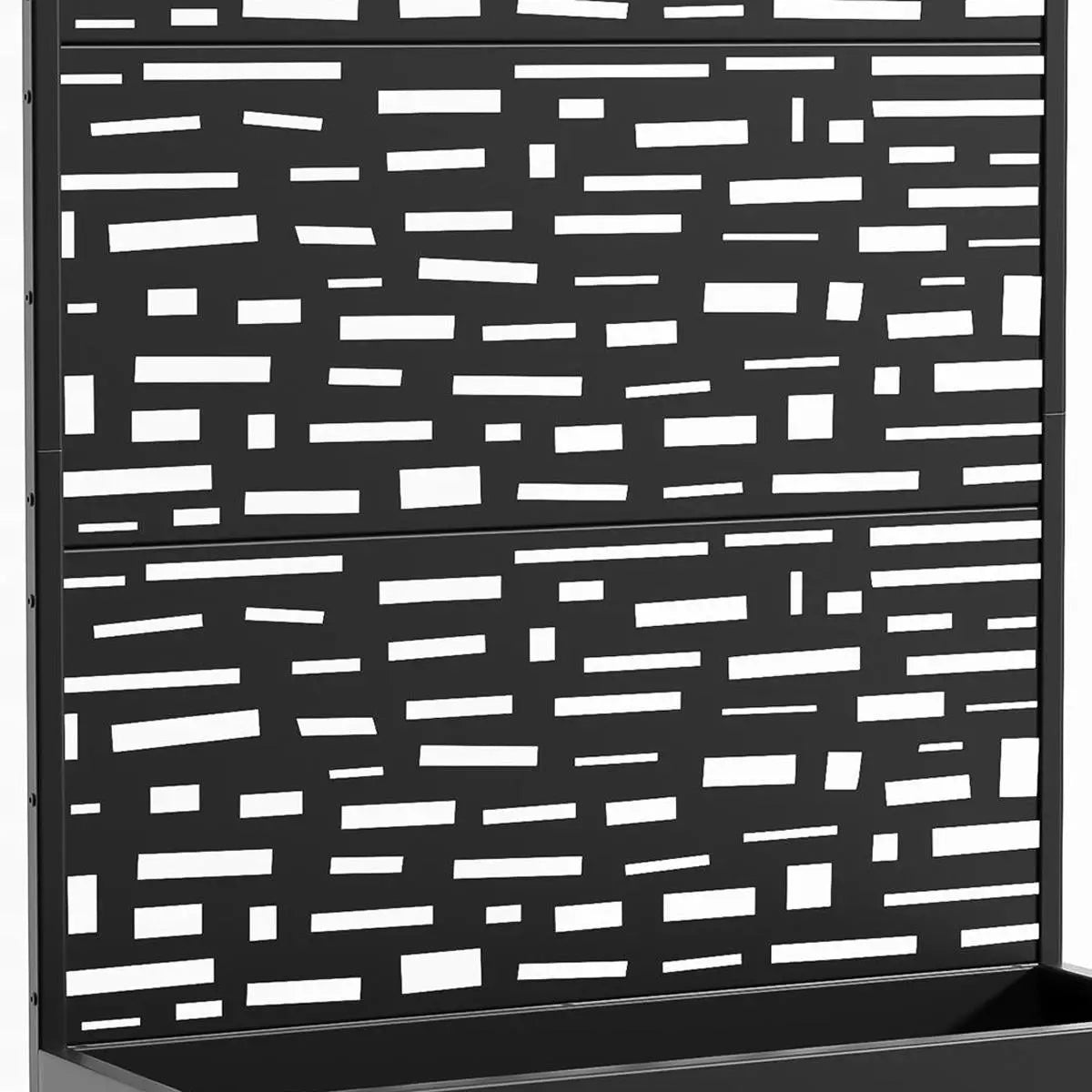 73" X 47" Black Geometric Galvanized Metal Rectangular Planter Box Homeroots Outdoor