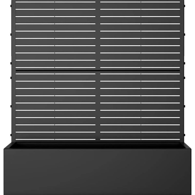 73" X 47" Black Striped Galvanized Metal Oval Planter Box Homeroots Outdoor