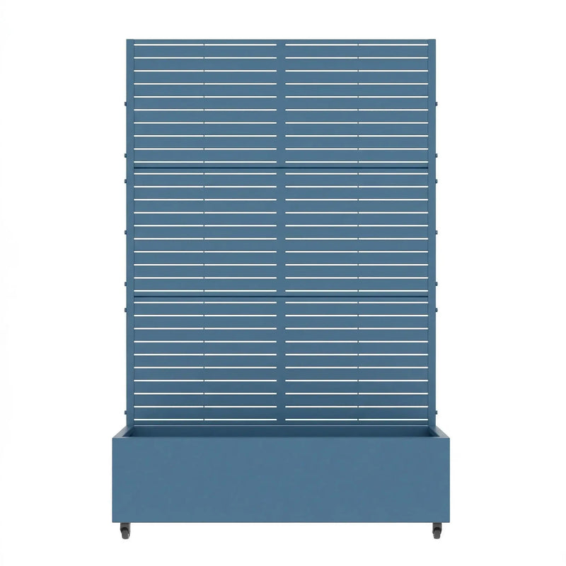 73" X 47" Blue Striped Galvanized Metal Rectangular Planter Box Homeroots Outdoor
