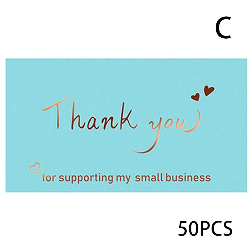 Mini Gold Embossed Thank you Card Valentine Happy Birthday Christmas Party Wedding Invitation Letter Greeting Cards C