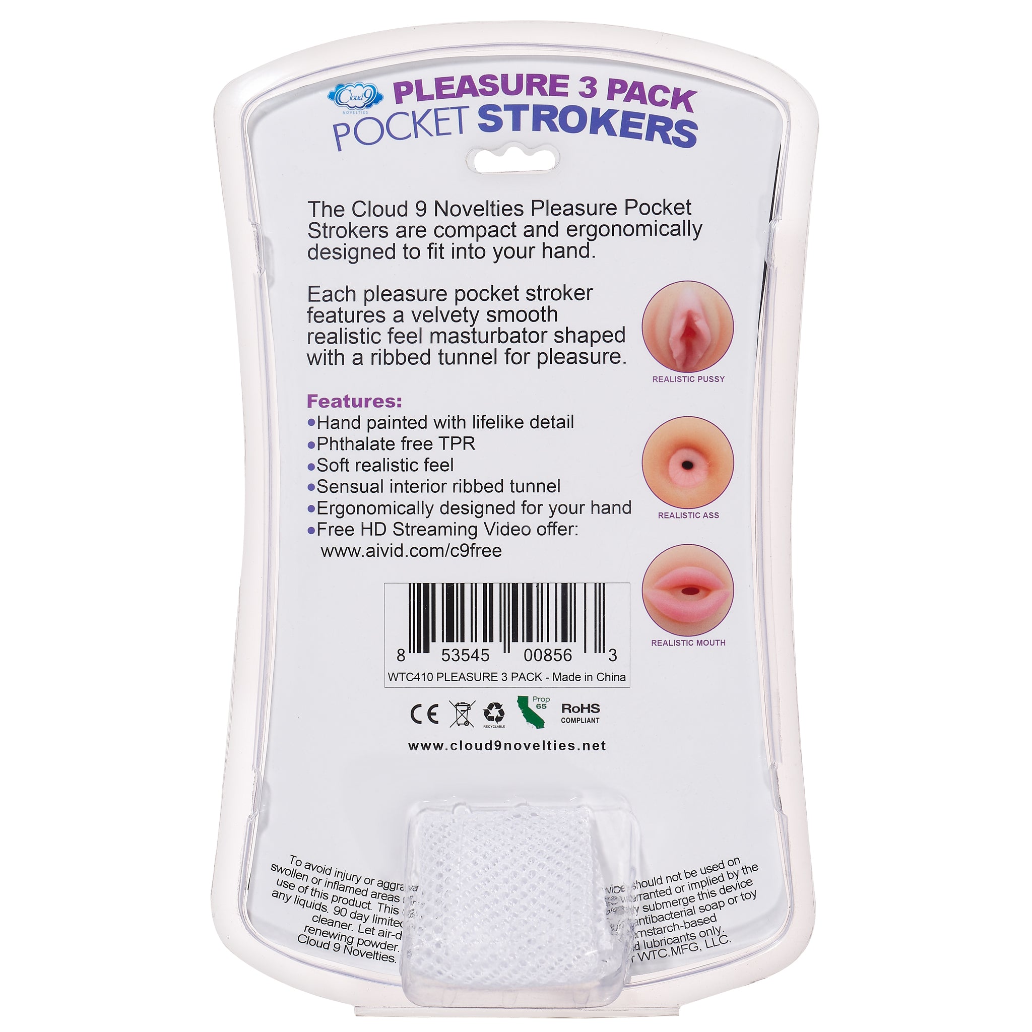 Cloud 9 Trio Stroker Pussy Ass Mouth Masturbator Kit - GreatEagleInc