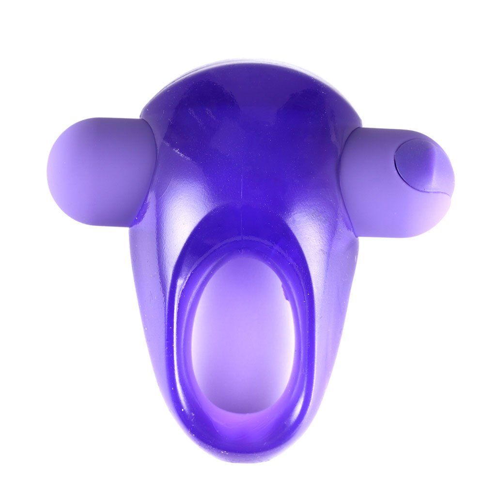 Casey Rechargeable Vibrating Erection Enhancer Ring Purple - Adult Products