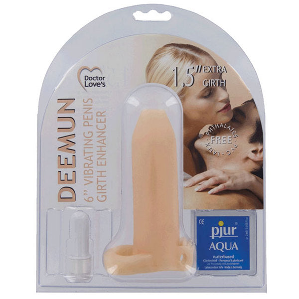 Vibrating Deemun Extra Girth Enhancer 6 X1.5 - GreatEagleInc