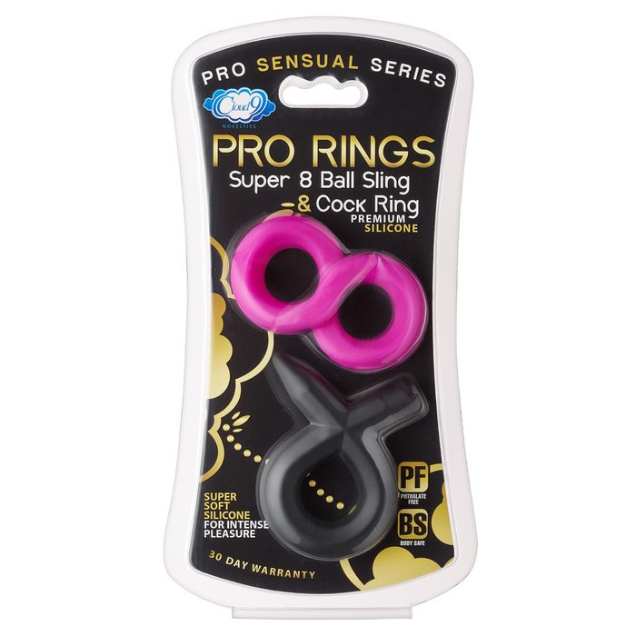 Pro Sensual Silicone Super 8 Ring & Tie Sling 2 Pack Default Title