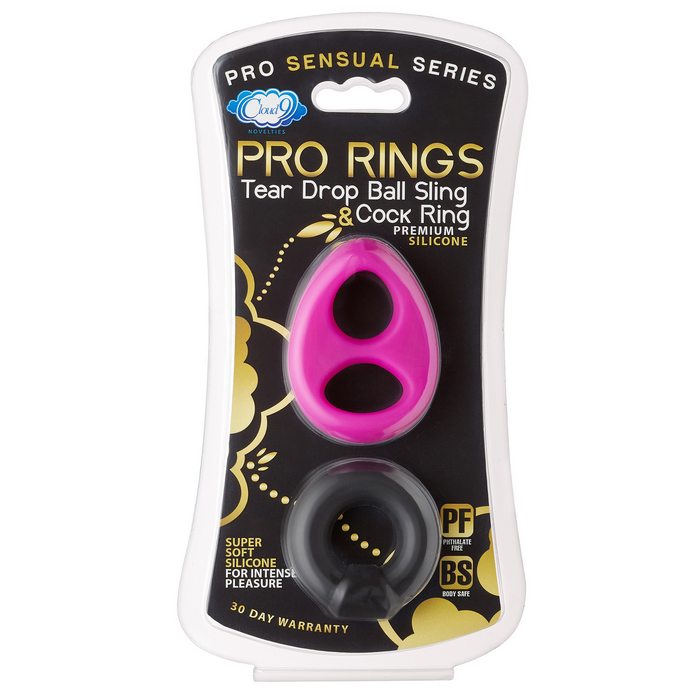 Pro Sensual Silicone Tear Drop Ring & Donut Sling 2 Pack - GreatEagleInc