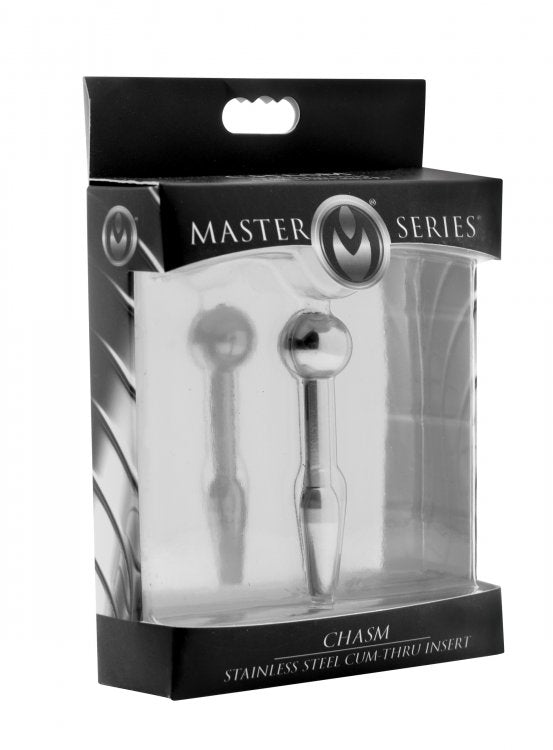 Master Series Chasm Stainless Steel Urethral Cum-thru Insert - Adult Products
