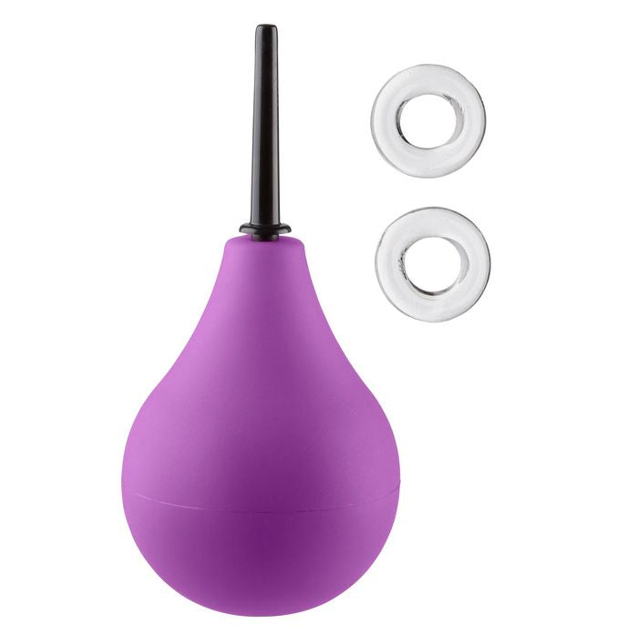Cloud 9 Fresh + Deluxe Anal Soft Tip Enema Douche 7.6 Oz W/ Ez Squeeze Bulb & 2 C-rings - GreatEagleInc