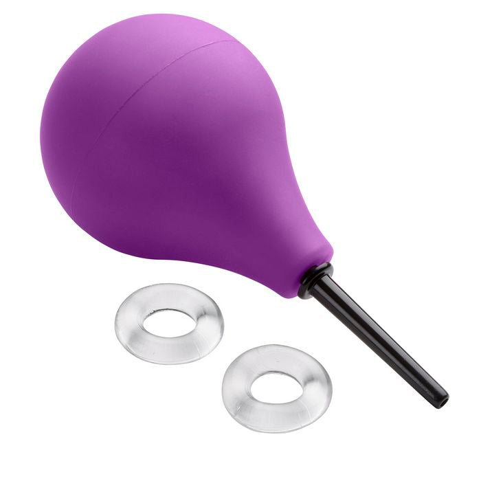 Cloud 9 Fresh + Deluxe Anal Soft Tip Enema Douche 7.6 Oz W/ Ez Squeeze Bulb & 2 C-rings - GreatEagleInc