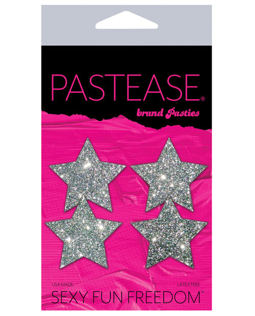 Pastease Petites Glitter Star - Silver O/s Pack Of 2 Default Title