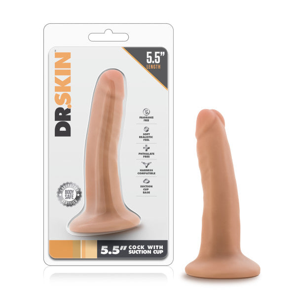 Dr Skin 5.5" Cock W/ Suction Cup - GreatEagleInc