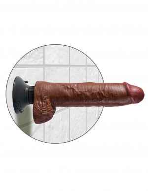 "King Cock 10"" Vibrating Cock W/balls"
