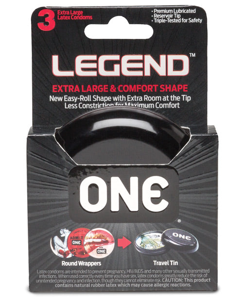 One The Legend Xl Condoms - Box Of 3 - GreatEagleInc