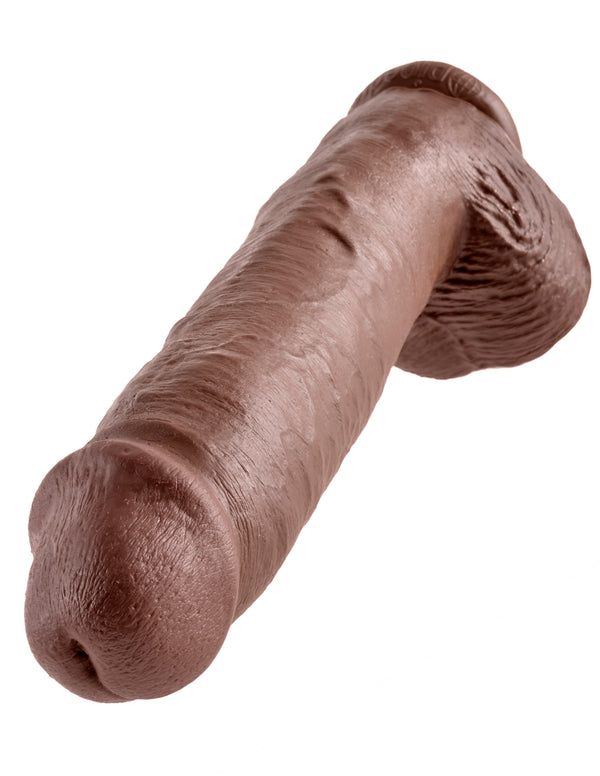 King Cock 11in Cock W/balls Brown Default Title