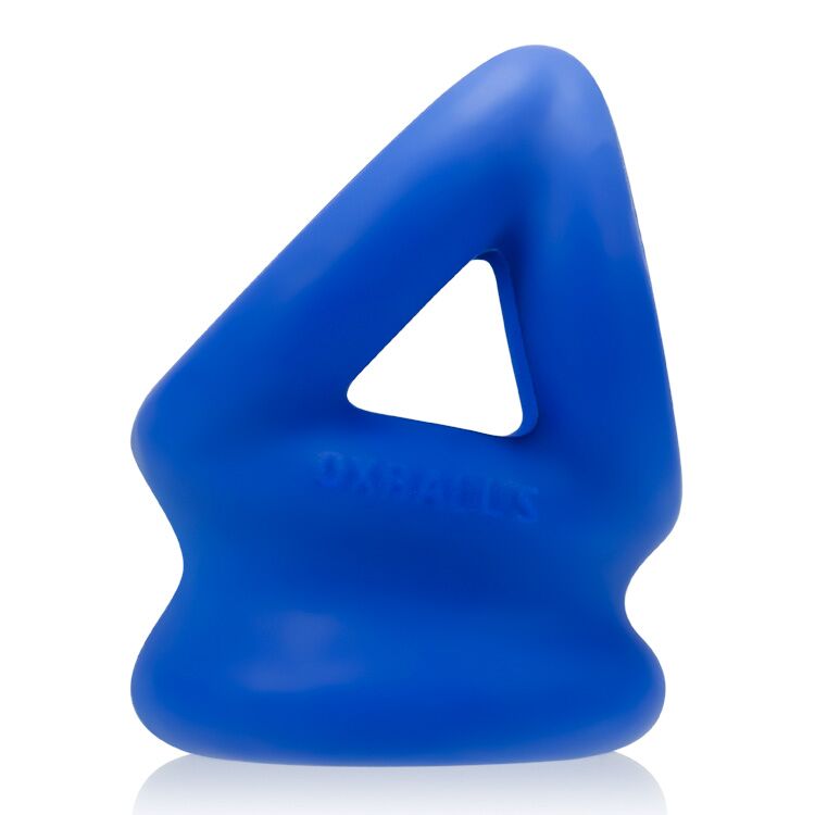 Tri Squeeze Cocksling Ball Stretcher Oxballs Silicone Tpr Blend Ice - GreatEagleInc