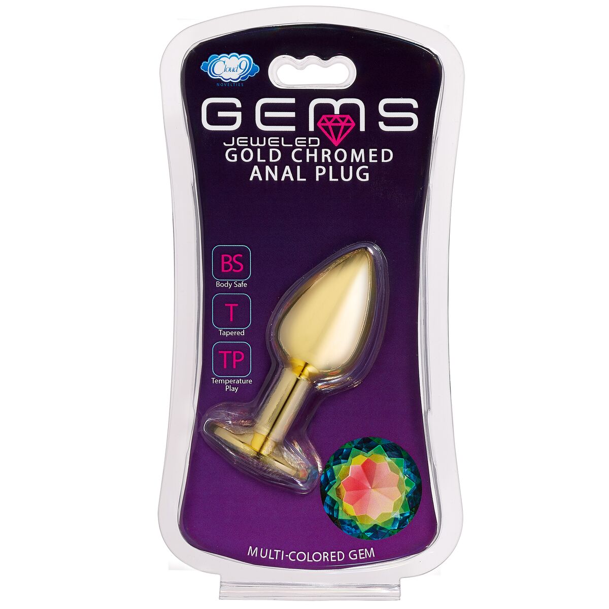 Cloud 9 Gems Gold Anal Plug - Small - Adult Products