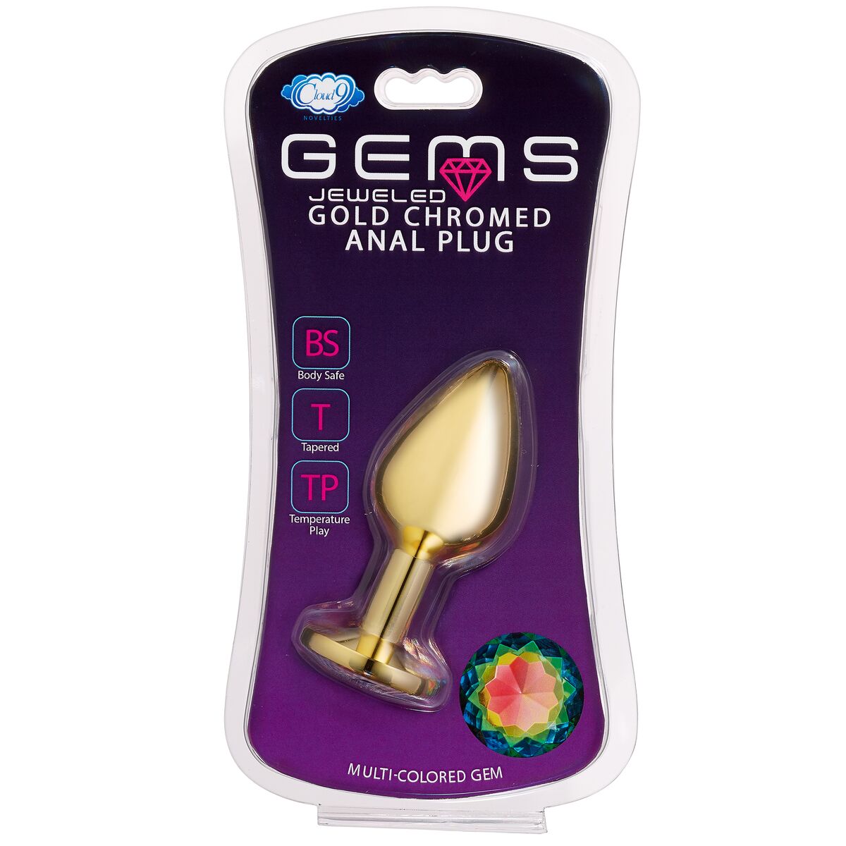 Cloud 9 Gems Gold Anal Plug - GreatEagleInc