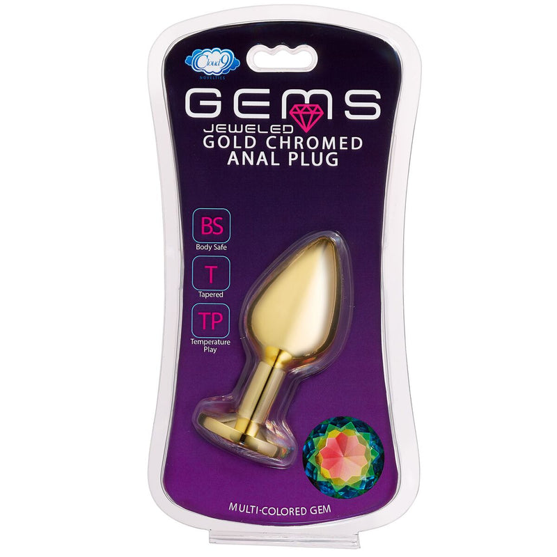 Cloud 9 Gems Gold Anal Plug - GreatEagleInc