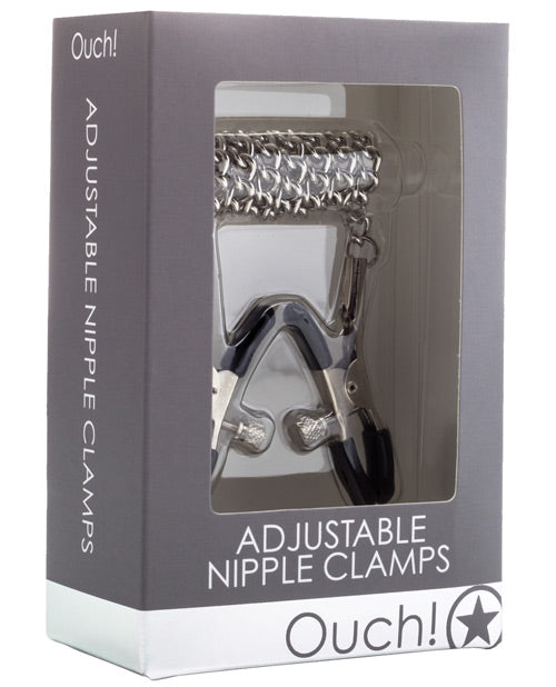 Shots Ouch Adjustable Nipple Clamps W/chain - Metal - GreatEagleInc