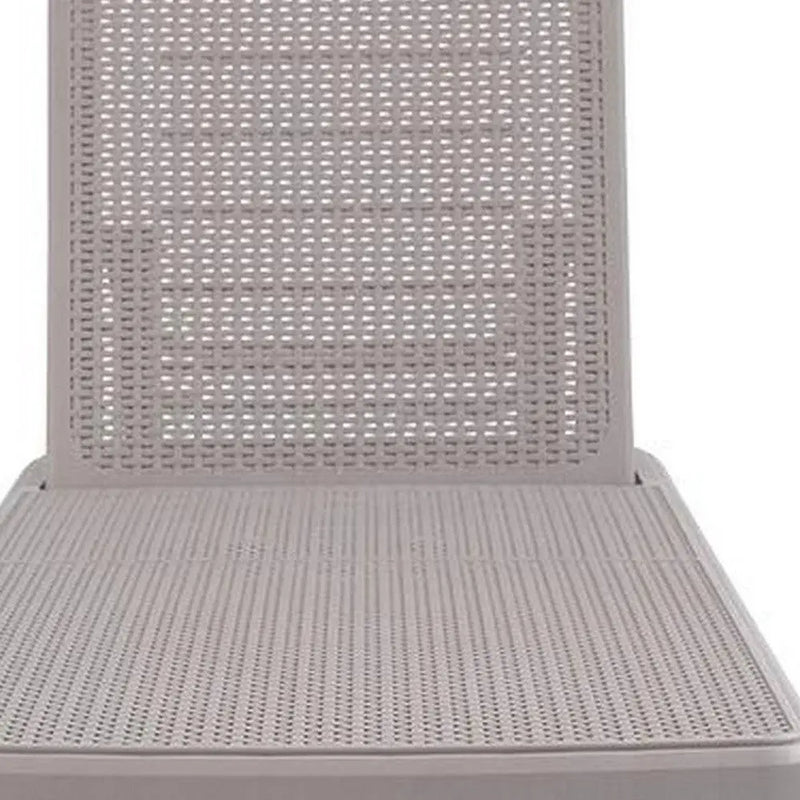 75" Taupe Heavy Duty Plastic Outdoor Stacking Chaise Lounge Homeroots Outdoor