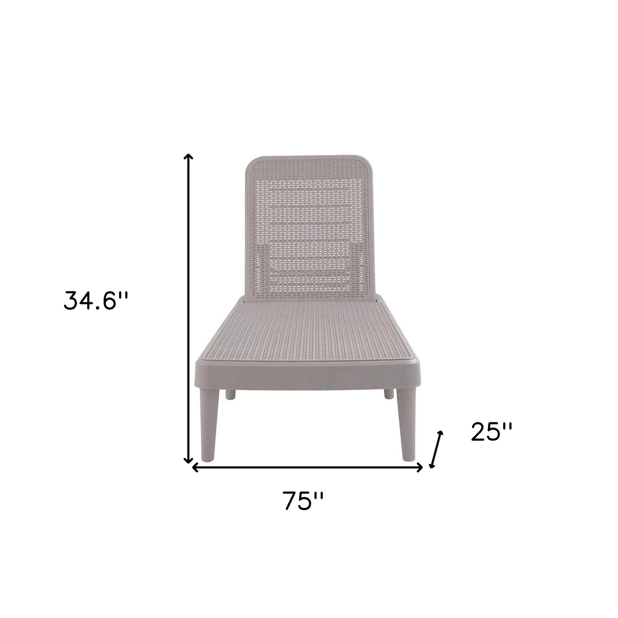 75" Taupe Heavy Duty Plastic Outdoor Stacking Chaise Lounge Homeroots Outdoor