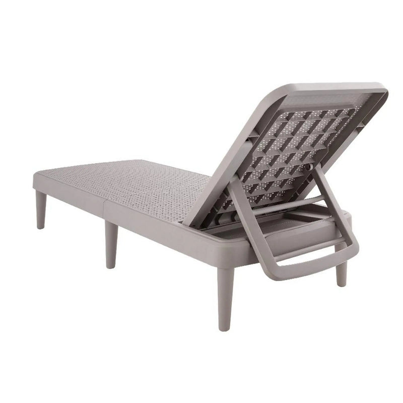 75" Taupe Heavy Duty Plastic Outdoor Stacking Chaise Lounge Homeroots Outdoor