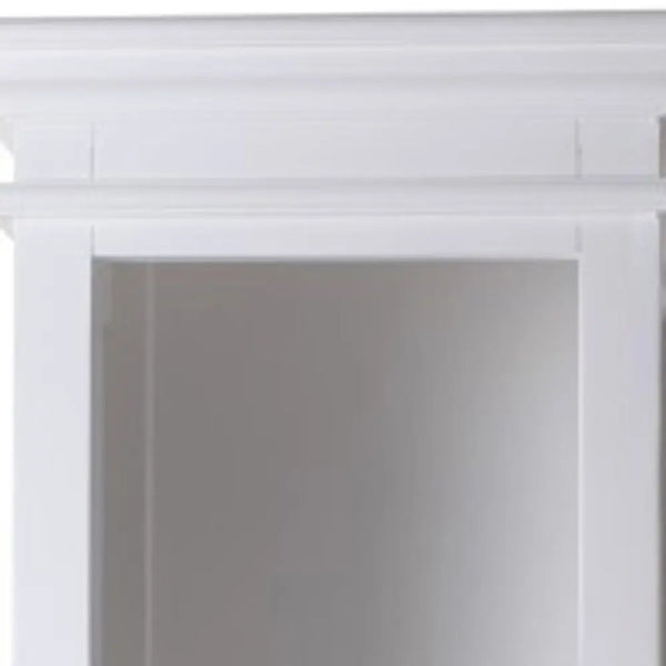 75" White Solid Wood Five Tier Bookcase Homeroots Office