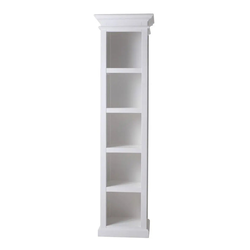75" White Solid Wood Five Tier Bookcase Homeroots Office