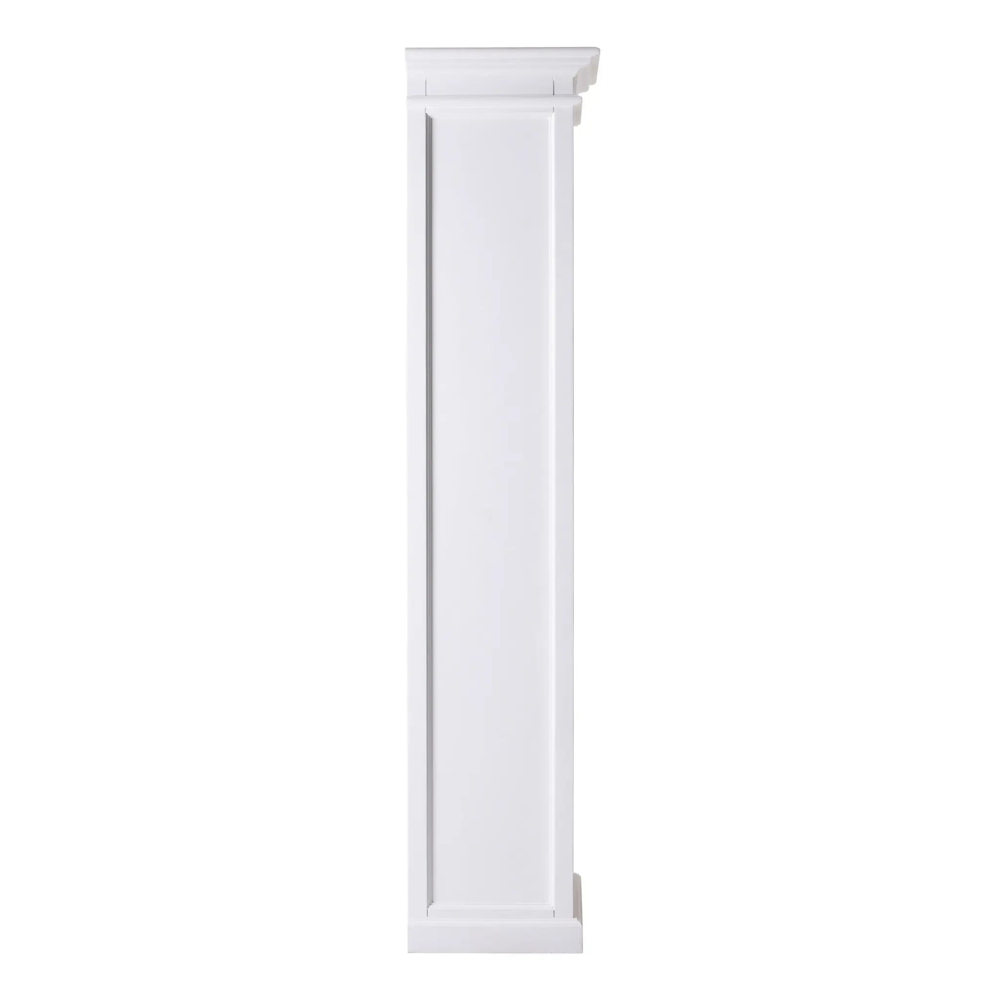 75" White Solid Wood Five Tier Bookcase Homeroots Office