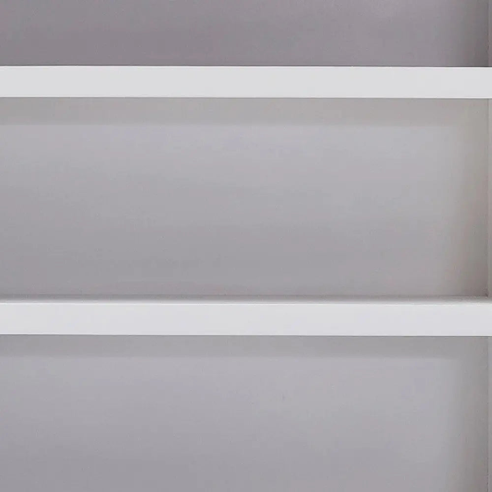 75" White Solid Wood Four Tier Bookcase Homeroots Office