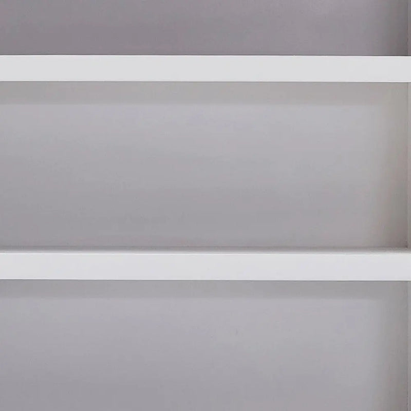 75" White Solid Wood Four Tier Bookcase Homeroots Office